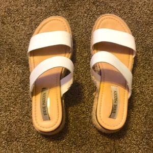 White slip on Steve Madden shoes in good condition